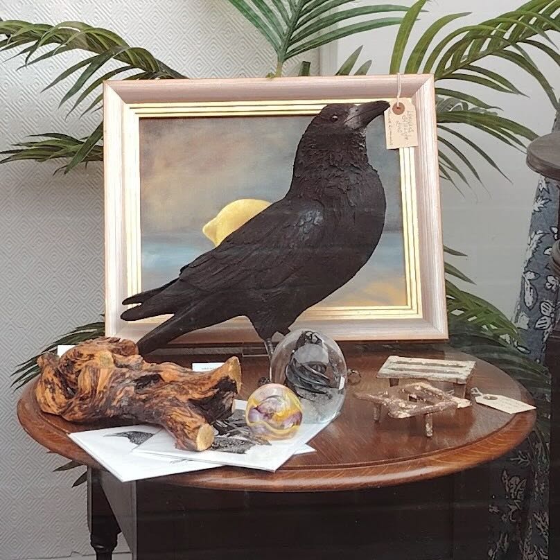 Crow sculpture